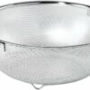 Stainless Steel Colander Strainer with Handle - 4 Piece Set for Rice, Fruits, Vegetables, Noodles, Pasta