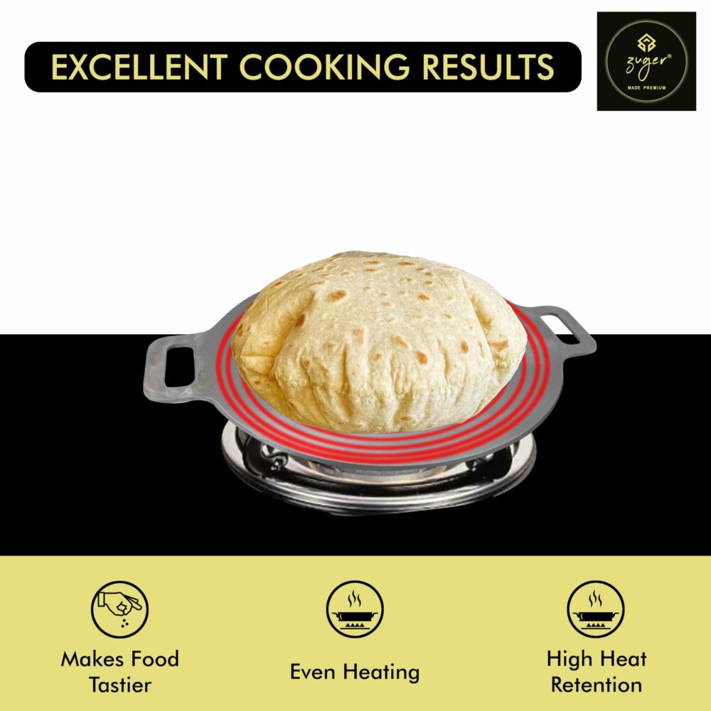 Sanskriti Exports 30 CM Carbon Steel Curved Tawa for Dosa, Chapati, Roti, Omelette - Chef's Choice, Toxin-Free, Heats up Faster, Non-Stick, Last Longer - Image 5