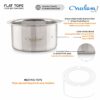 Sanskriti Exports Stainless Steel 12 22 Gauge Flat Bottom Tope, 1950 ml, Silver Durable Cookware for Efficient Boiling, Steaming, Cooking with Superior Heat Retention & Long-Lasting Performance