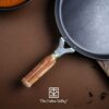 Indus Valley 26cm Stainless Steel Tawa for Dosa and Chapathi with Wooden Handle - Induction Friendly - Pre-Seasoned - Toxin-Free - 1.02kg - Image 2