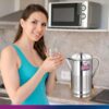 Sanskriti Exports Stainless Steel Slimline Water Pitcher with Lid 2 Liters | Food Grade| Rust Proof | Streamlined Handle| Easy to Carry and Pouring | Strong and Sturdy | Steel Serving Water Jug for Dinning Table