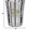 Sanskriti Exports Stainless Steel Drinking Glass Set for Home Kitchen Dining - Ideal for Serving Beverages (350 ml, Silver) - Permanent Laser Flower Design - Pack of 12 - Image 4