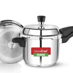 Sanskriti Exports Shine outer lid Stainless steel Pressure cooker 3 litre Induction Compatible - ISI Certified - Image 5