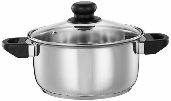 Sanskriti Exports Stainless Steel Induction Bottom Dutch Oven with Glass Lid (20cm, 3 litres) - Image 6