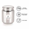Sanskriti Exports Stainless Steel Hammered Pearl Canister with Thread Lock Lid | Food Grade Airtight Storage Jar for Kitchen (1500 ml) - Image 2
