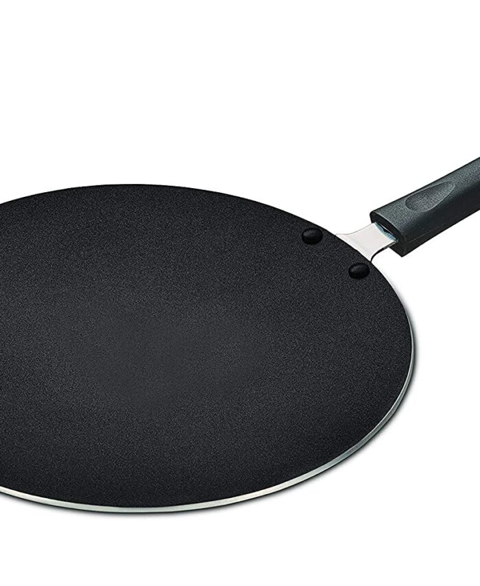 Anjali Stainless Steel Non-Stick Roti Tava, 27.5cm (Black)