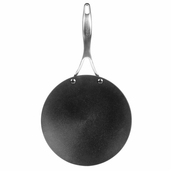 Sanskriti Exports Hard Anodised Non Stick Aluminium Roti Tawa with Stainless Steel Handle | Chapati Tawa | Nonstick Dosa Tawa | Tawa Pan Big Size | Tawa Induction Base, 26 cm, Black - Image 3