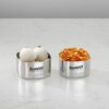 Sanskriti Exports Heavy Gauge Stainless Steel Square Bowl/Wati/Katori with Mirror Finish ? 6.5cm & 7cm Dia, set of 12pc, 150ML & 200ML Each - Silver