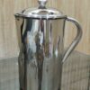Stainless Steel Water Jug with Lid and Handle | 2 LTR Capacity | Laser Flower Design | Drink Server for Home or Pooja Room - Image 4