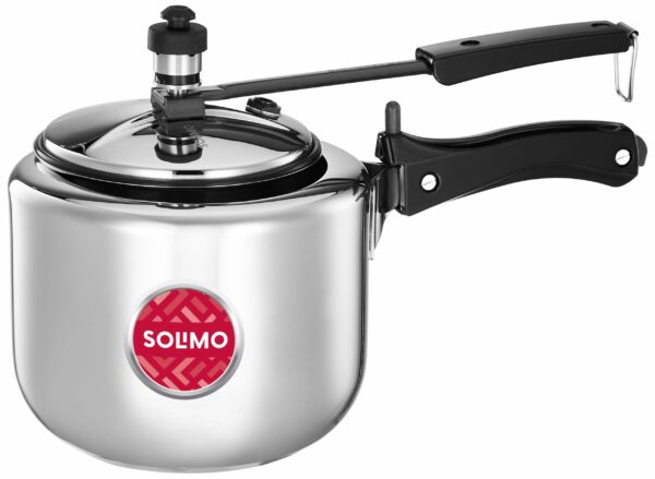 Sanskriti Exports - Sleek Stainless Steel Induction Bottom Pressure Cooker - 3 Liter (Inner Lid)