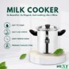 Stainless Steel Milk Boiler with Lid and Whistle, 0.7L, Induction Compatible, Pan Set of 4