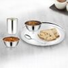 Sanskriti Exports 6 Pieces Stainless Steel Big Size Bowl/Wati/Katori Heavy Gauge with Mirror Finish, 10.2 cm Dia, Set of 6, 220 ml Each, Silver