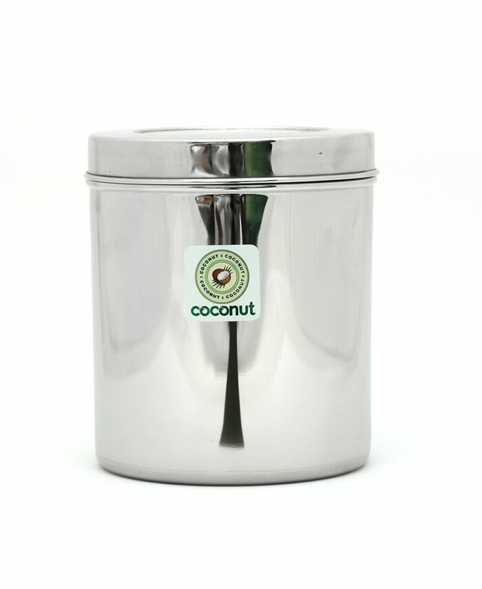 Stainless Steel Storage Containers for Kitchen | Deep Dabba for Storing Tea, Coffee and Pulses | Multipurpose Canisters Ubha Dabba | Set of 1 | 3 Litre