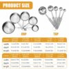 Sanskriti Exports? 10Pcs Measuring Cups and Spoons Set - Stainless Steel Measuring Cup with Scales of 2 Units, Dry & Wet Food Measuring Cup for Cooking and Baking, Ideal for Chefs & Home Cooks (Silver)