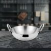 Stainless Steel Heavy Weight Kadhai with Lid, 20 cm, 1.1 Kg, 1.5 Litre, Set of 4 - Image 6
