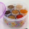 Stainless Steel Masala Box Set of 4 with Lid, Indian Kitchenware Spice Box, Multicolor