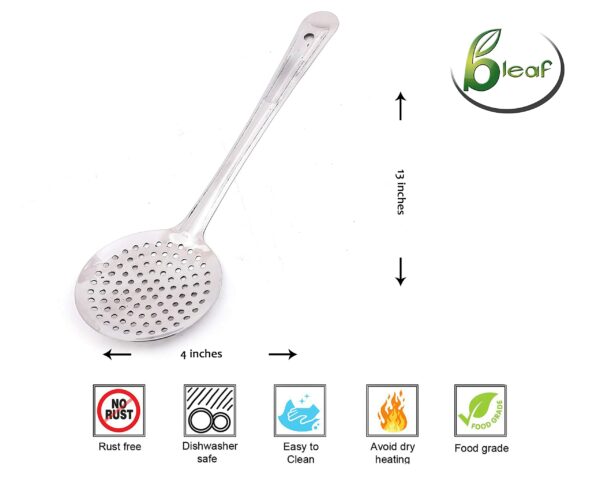 Sanskriti Exports Stainless Steel-Copper Bottom Kadhai/Frying Kadhai & Strainer (Combo) (Pack of 3)