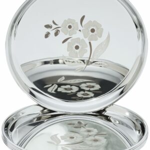 Sanskriti Exports Plate Set | Stainless Steel | Set of 6 | 12 Inches
