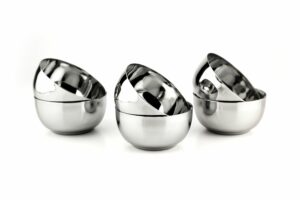 Stainless Steel - Vegetable Serving Bowls Set of 6 | 150ML Each | Ideal Katori for Curry, Dal, Raita, Sweets | Durable & Rust-Free Kitchen Essentials | Mirror Finish Steel Bowls
