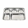 Sanskriti Exports Stainless Steel Laser Partition Plate 5 in1 | Bhojan Thali | Dinner Plate Set of 2