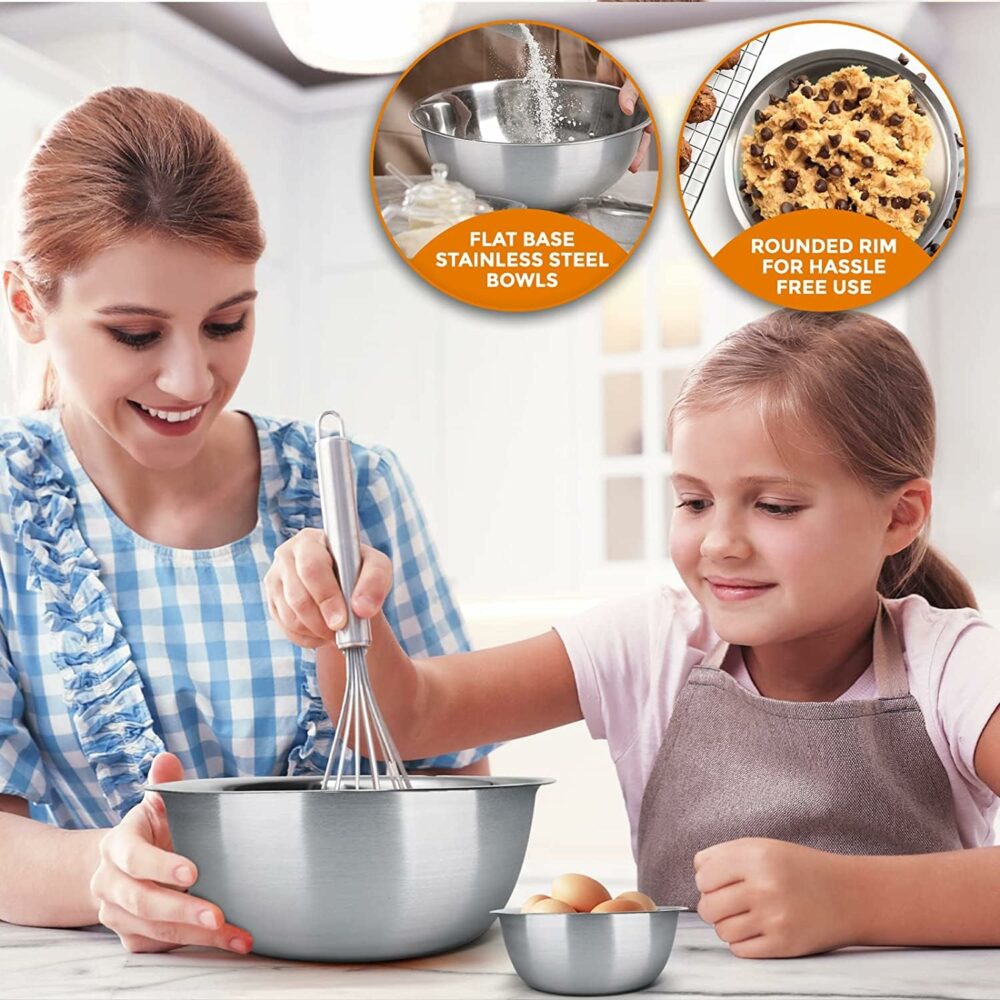 Sanskriti Exports Heavy Gauge Stainless Steel Solid Mixing/Serving Bowl (2 Liter and 3 Liter or 4 Liter) - Image 6