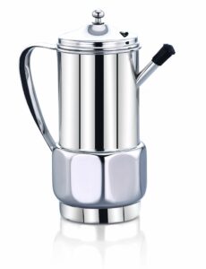 Sanskriti Exports Olive Oil Can Stainless Steel Oil Dispenser Pot Leak Proof Edible Oil Salad Dressing Storage with Lid for Kitchen Cooking Restaurant BBQ (1000)