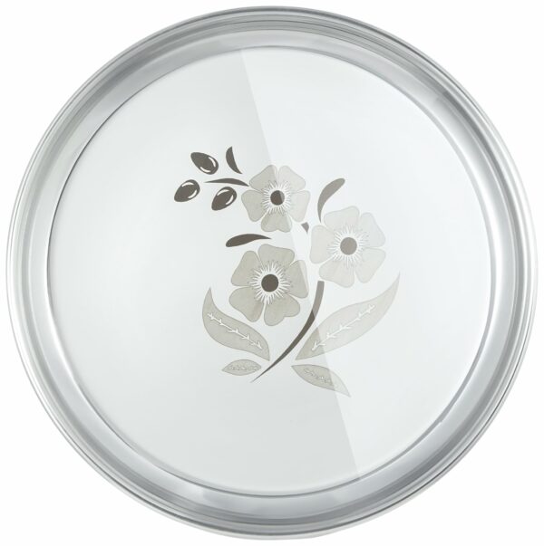 Sanskriti Exports Plate Set | Stainless Steel | Set of 6 | 12 Inches - Image 4