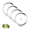 Sanskriti Exports Stainless Steel Dinner Plate Steel Thali(14 Inch) Set of 4