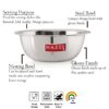 Sanskriti Exports Stainless Steel Serving Bowl Set | 1100 ml, 1500 ml & 2100 ml Snacks Serving and Mixing Bowl Set | Kitchen Accessories Items, Set of 3