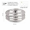 Premium Stainless Steel 3 plates 12 cavity Idli Stand Homemade Idli Maker Makes 12 standard size Idlis at once Idly stand with holes to be inserted in pressure cooker 3 Rack Idlis Stand