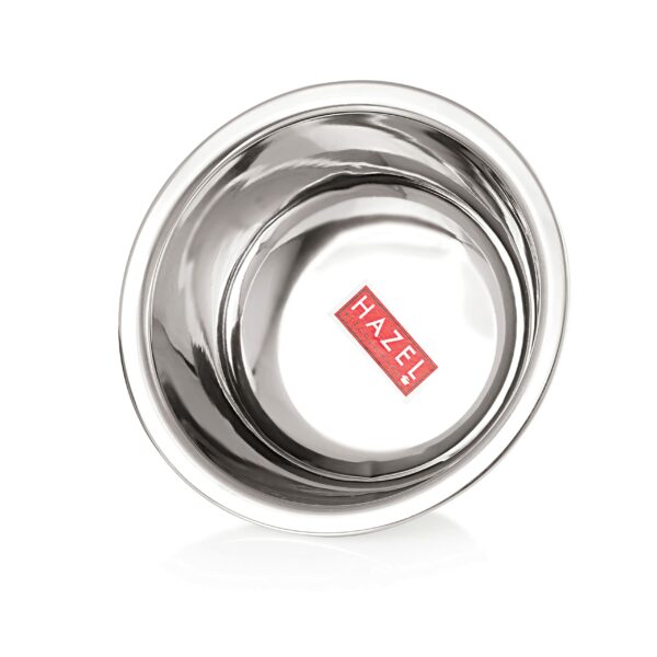 Sanskriti Exports Stainless Steel Serving Bowl Set | 1100 ml, 1500 ml & 2100 ml Snacks Serving and Mixing Bowl Set | Kitchen Accessories Items, Set of 3