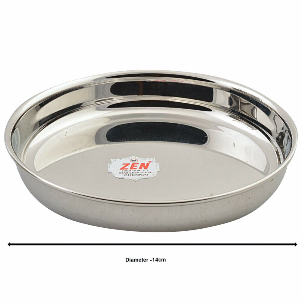 Sanskriti Exports Stainless Steel Thatte Idly Stand - 4 Plates | Thatte Idli Plate with Stand | Thattu/Plate/Dhokla | Idly/Dhokla Holders | Silver Color & Small Size With 4 Plates | Pack of 1 - Image 3