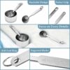 Sanskriti Exports Stainless Steel Measuring Cups & Spoon Combo for Dry or Liquid/Kitchen Gadgets/Cooking & Baking/Stackable Professional Measuring Cup Set with Measurement Handles (Set of 4 Cups & 4 Spoons)