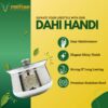 Stainless Steel Biryani Handi Set with Lid and Milk Pot, Heavy Weight Dahi Handi for Cooking, Set of 2