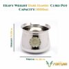 Stainless Steel Biryani Handi Set with Lid and Milk Pot, Heavy Weight Dahi Handi for Cooking, Set of 2