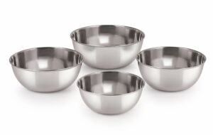 Sanskriti Exports - SPVT504P Stainless Steel 5 24G Prem Vati, 150 ml, Silver, Set of 4