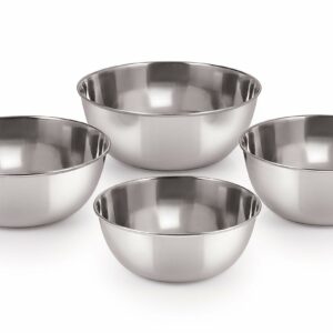 Sanskriti Exports - SPVT504P Stainless Steel 5 24G Prem Vati, 150 ml, Silver, Set of 4