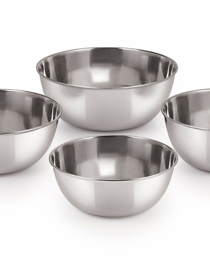 Sanskriti Exports - SPVT504P Stainless Steel 5 24G Prem Vati, 150 ml, Silver, Set of 4