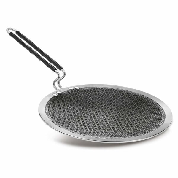 Sanskriti Exports Triply Stainless Steel Non Stick Tawa | Tri Ply Dosa Tawa | Stainless Steel Scratch Resistant Honey Comb Shape Coating roti and prantha tawa 25 cm