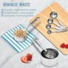 Sanskriti Exports Stainless Steel Measuring Cups & Spoon Combo for Dry or Liquid/Kitchen Gadgets/Cooking & Baking/Stackable Professional Measuring Cup Set with Measurement Handles (Set of 4 Cups & 4 Spoons)