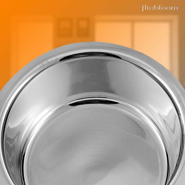 Sanskriti Exports Stainless Steel 2 Litre Cookware Triply Bottom Induction Base Utensil Deep Cooking Tope/Bhagona/Handi/Patila/Container for Boil Milk/Tea/Water Cook & Serve (Tope with Lid)