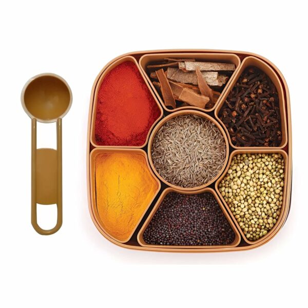 Sanskriti Exports Stainless Steel Masala Box with Lid - Set of 4 | Indian Kitchenware Thali Set for Diwali Pooja Decor & Spice Storage - Image 3