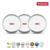 Sanskriti Exports Stainless Steel 3pc Thali Plate(12 inch) Kitchenware Set Ideal for Home, Restaurants and Family Use, Silver