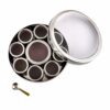 Sanskriti Exports Stainless Steel Masala Box | Spice Storage Container | Masala Dani With 9 Containers and Small Spoon | Masala Dabba For Kitchen See Through Lid | Kitchen Spice Organiser (Mauve)