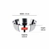 Sanskriti Exports Stainless Steel Solid Bowl - 0.350 liter, Set Of 6, Silver