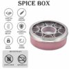 Sanskriti Exports Stainless Steel Masala Box | Spice Storage Container | Masala Dani With 9 Containers and Small Spoon | Masala Dabba For Kitchen See Through Lid | Kitchen Spice Organiser (Mauve)