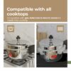 Lifelong Stainless Steel Pressure Cooker 2L | Induction & Gas Stove Compatible with Outer Lid, ISI Certified & Lock System |Safe & Durable Kitchen Essential with 5 Years Warranty (Silver)