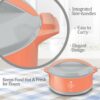 Milton Divine Jr. Inner Stainless Steel Serving Casserole Gift Set of 3 (430 ml, 830 ml, 1400 ml), PU Insulated Kitchen Hot Pot, Keeps Food hot & Fresh for Roti, Biryani, Orange