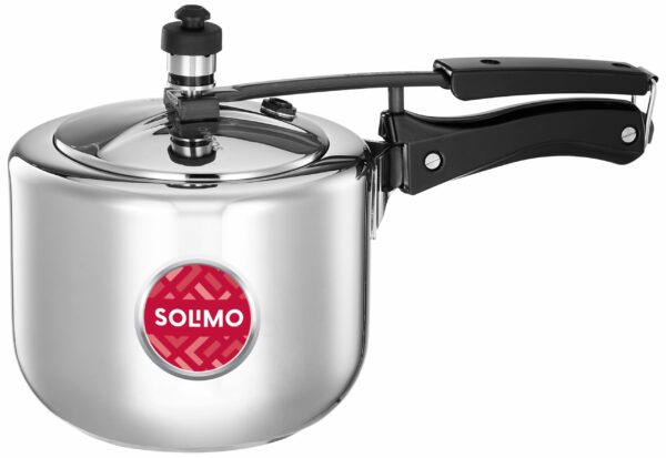 Sanskriti Exports - Sleek Stainless Steel Induction Bottom Pressure Cooker - 3 Liter (Inner Lid)