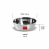 Sanskriti Exports Stainless Steel Heavy Gauge Bowl Set/Wati Set With Mirror Finish 10Cm Dia - Set Of 6Pc, 200 Ml
